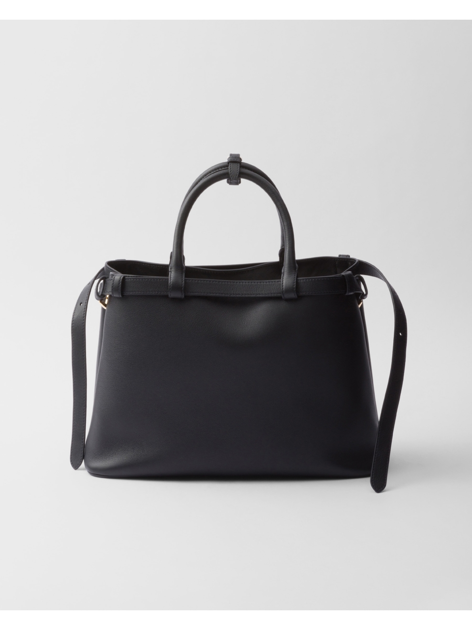 Кожаная сумочка buckle с пряжкой и двойным ремнем Prada